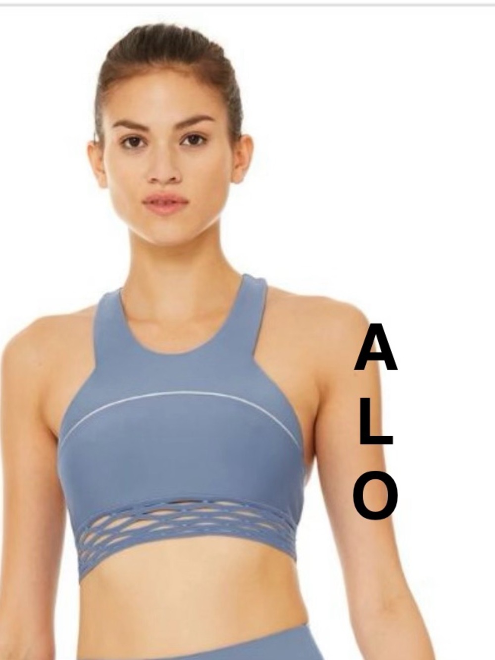 ALO | SEQUENCE BRA in Blue Jean - Size Large